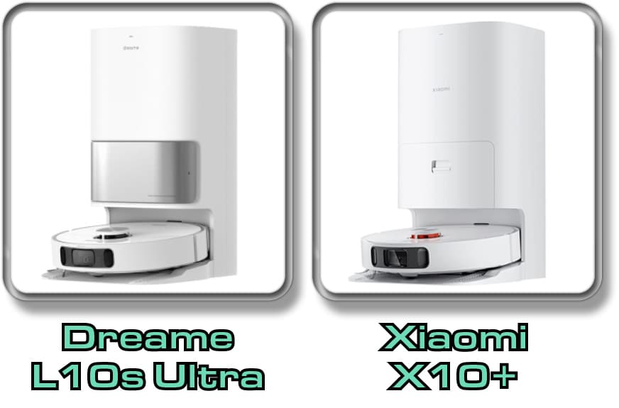 Hier ist der Xiaomi X10+ im direkten Vergleich mit dem Dreame L10s Ultra