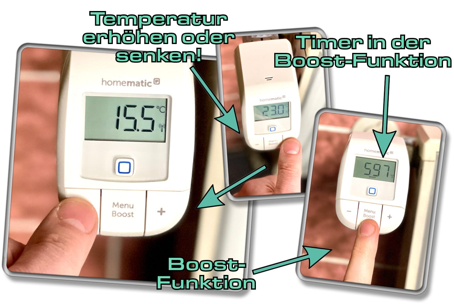So wird das Homematic IP Thermostat Basic manuell gesteuert