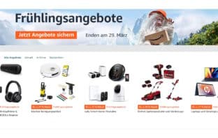 Screenshot Webseite Amazon Frühlingsangebote