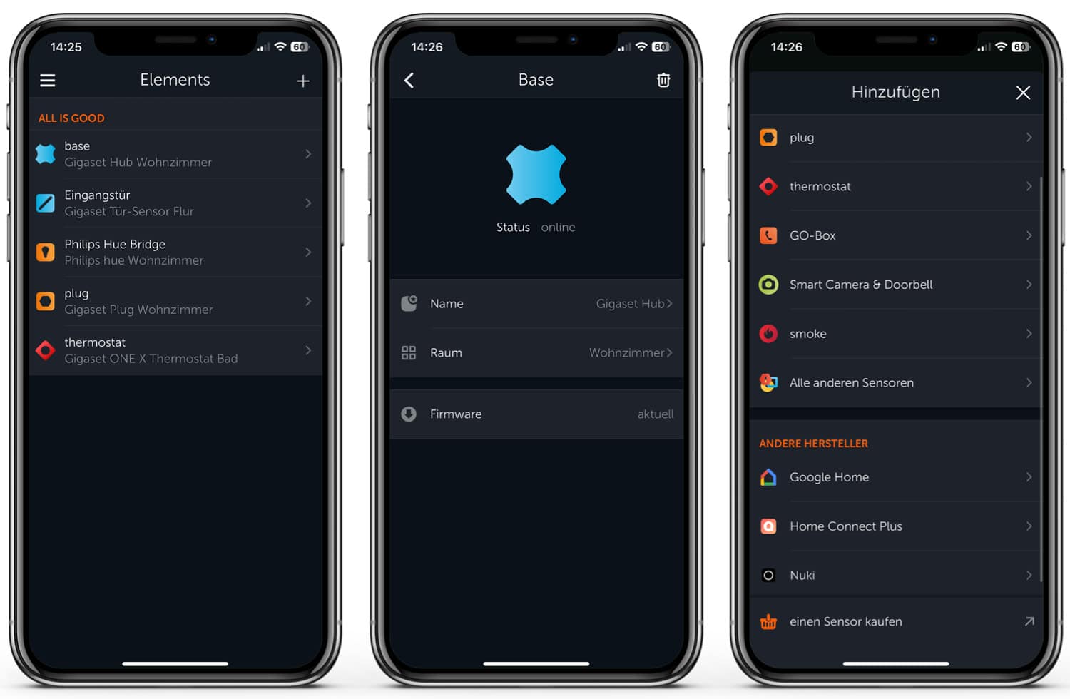Gigaset ONE X - App - Elements
