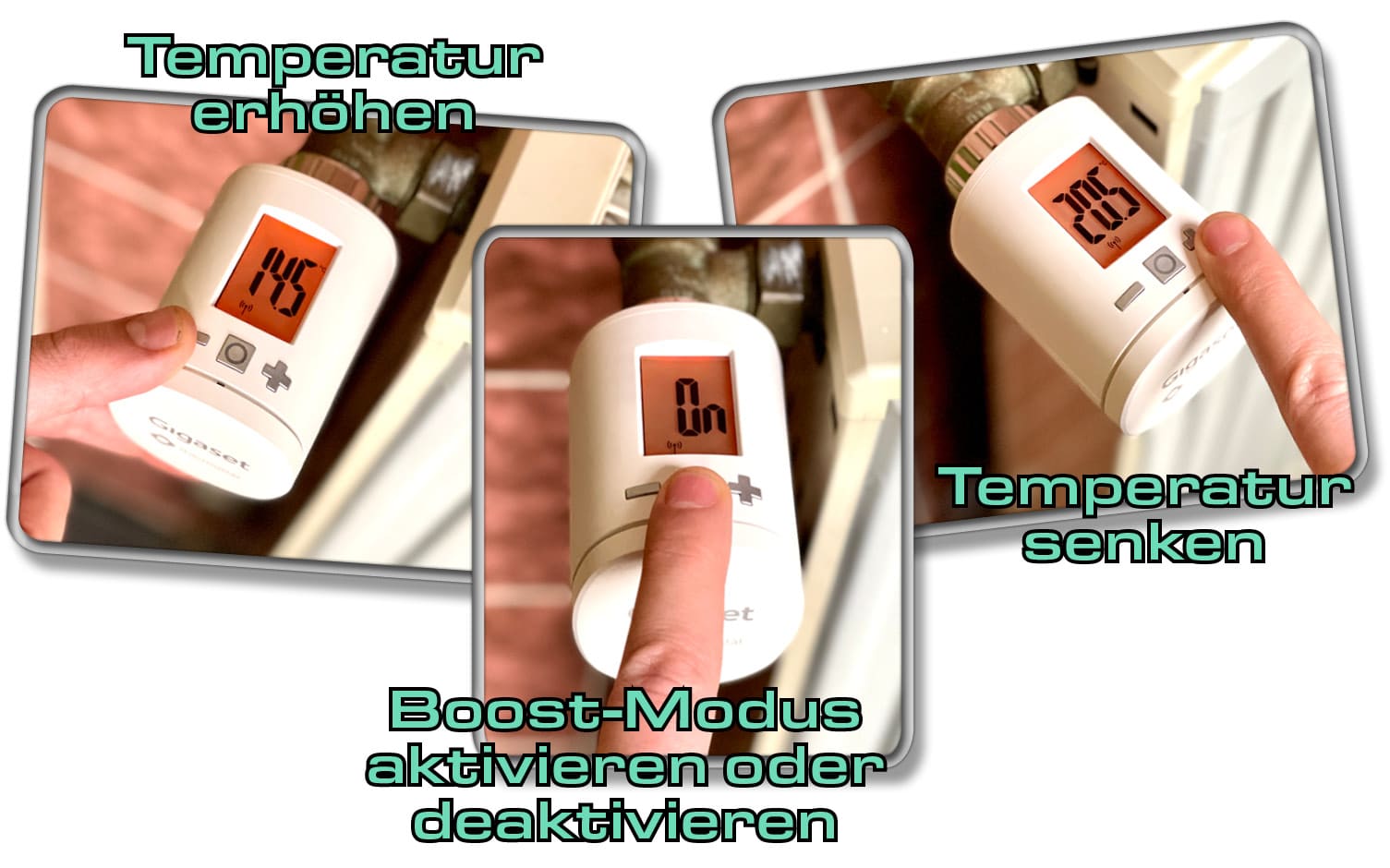 Über diese Tasten kann das Gigaset ONE X manuell bedient werden. 