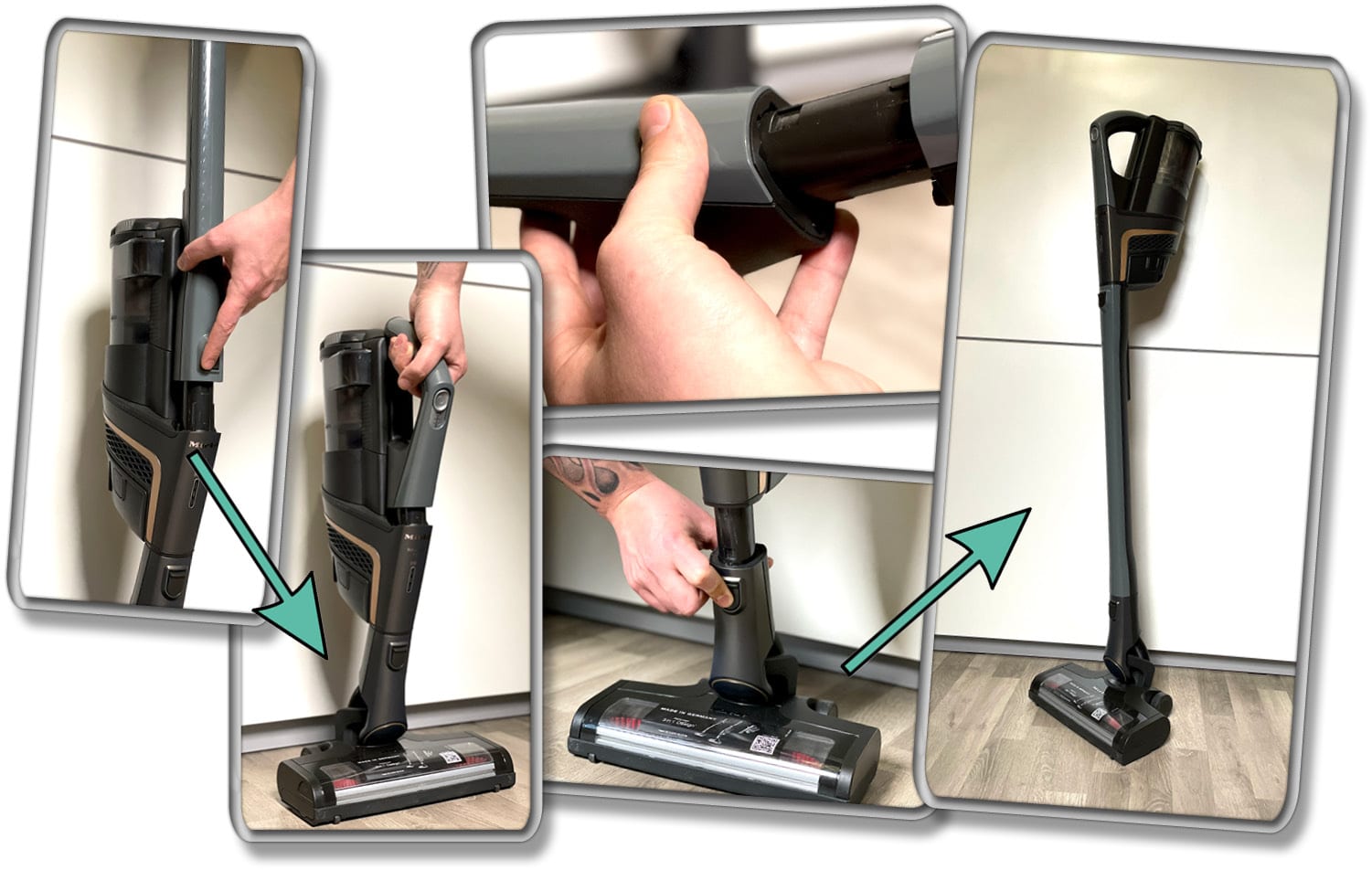 Der Miele Triflex HX2 Pro besitzt eine modulare Bauweise und kann einfach umgesteckt werden. 