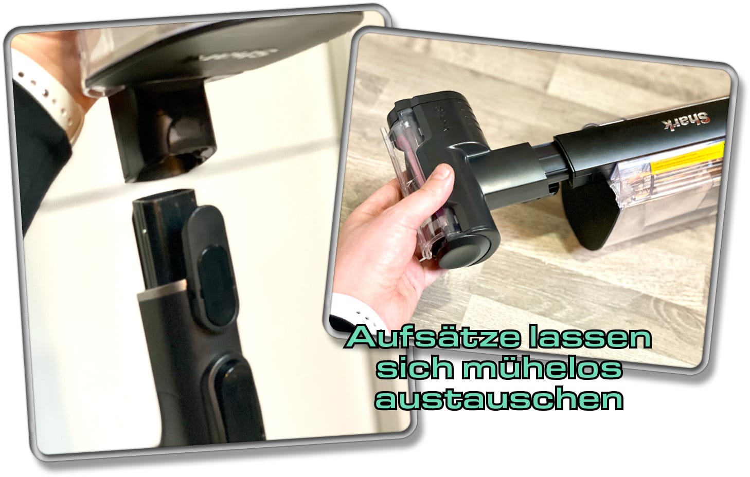 Dank des Stecksystems lassen sich die Ersatzteile am Shark Stratos komfortabel tauschen