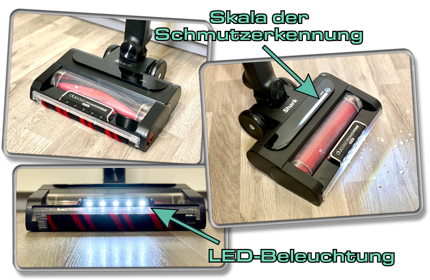 Die doppelte Bodenwalze sorgt für bessere Reinigungsleistung