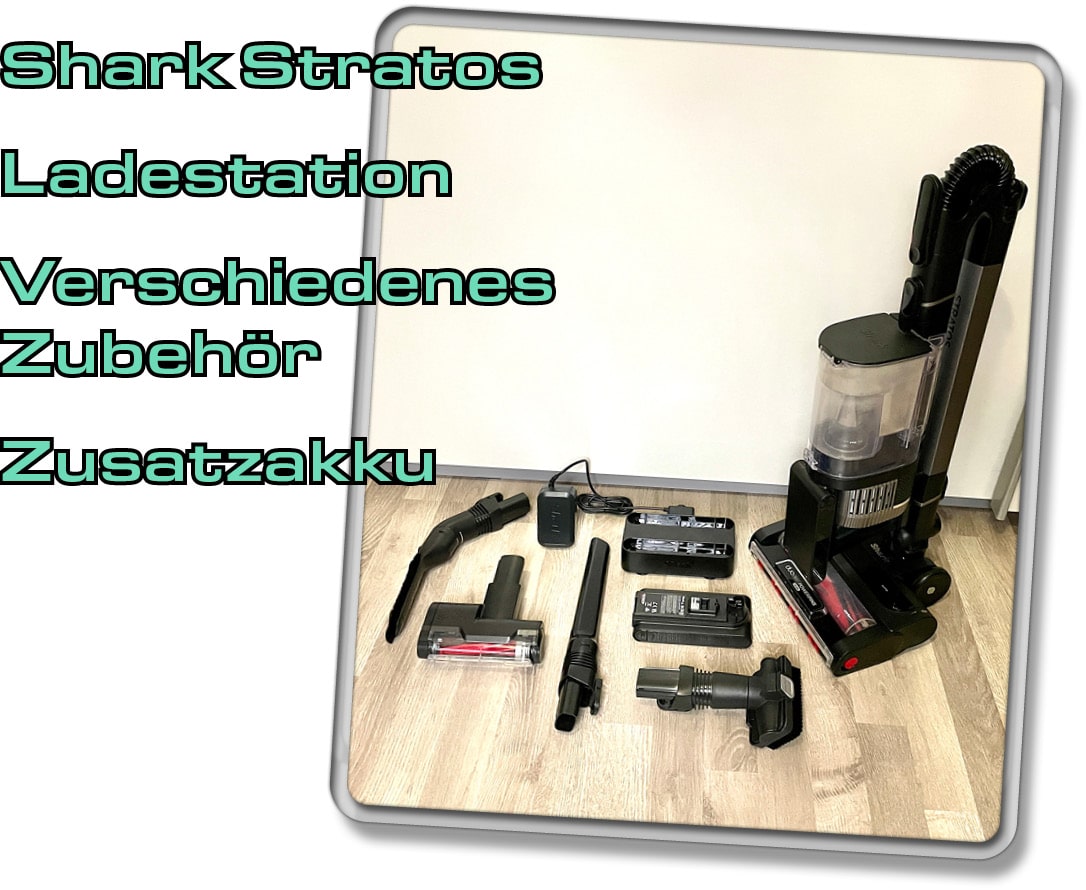Im Lieferumfang des Shark Stratos ist allerhand dabei