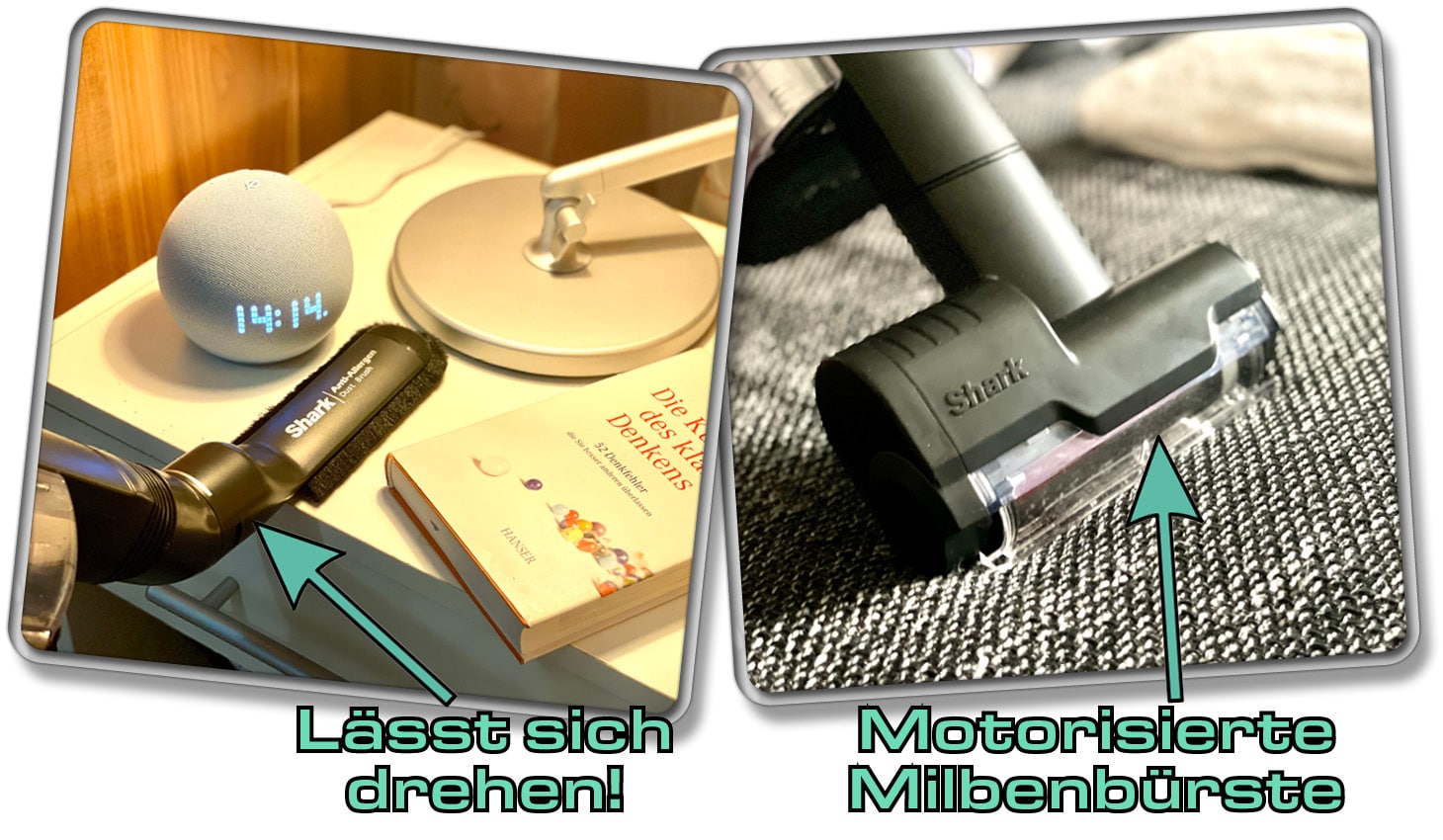 In kürzester Zeit ist der Shark Stratos ein Handstaubsauger