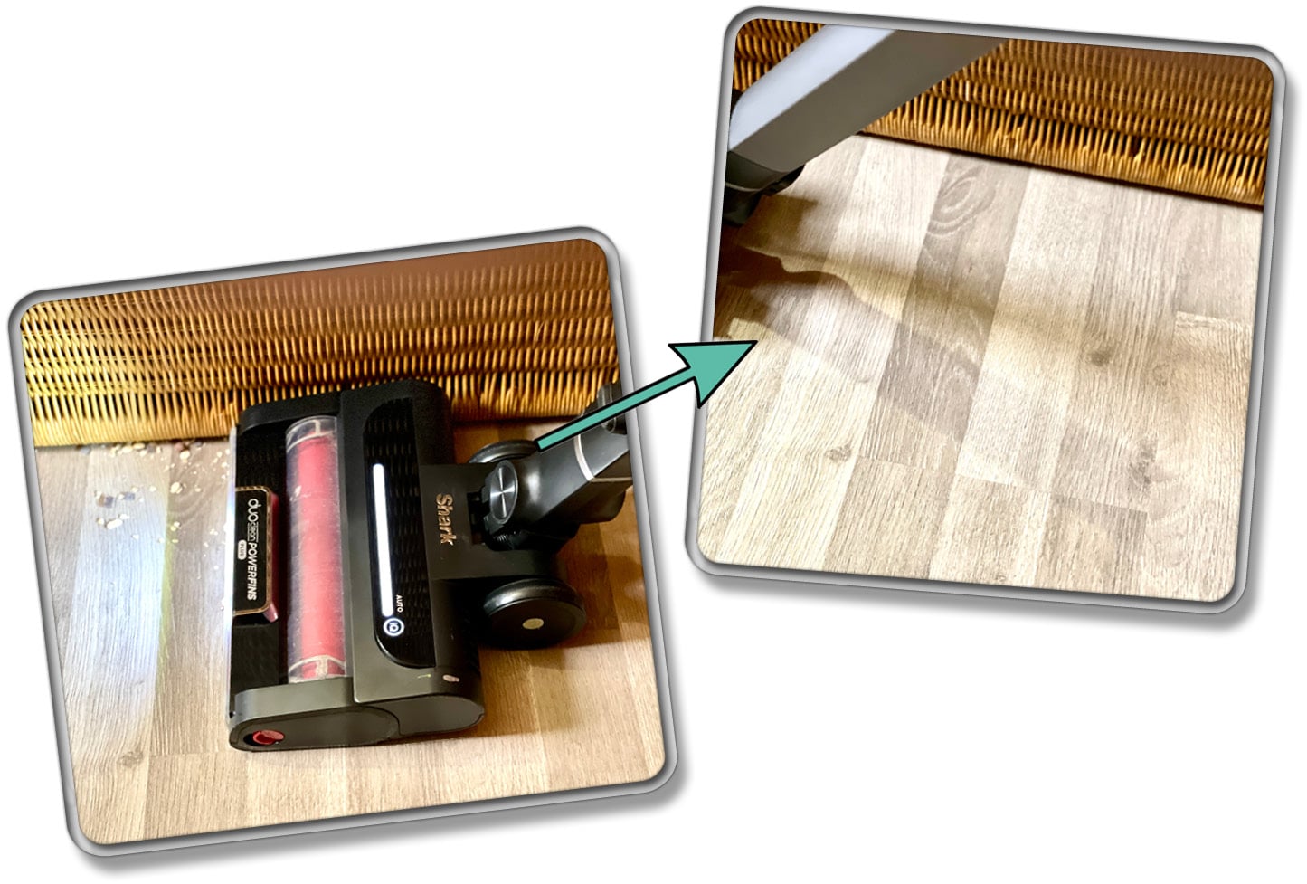 Die Bodenbürsten hätten ruhig näher am Rand plaziert werden können.