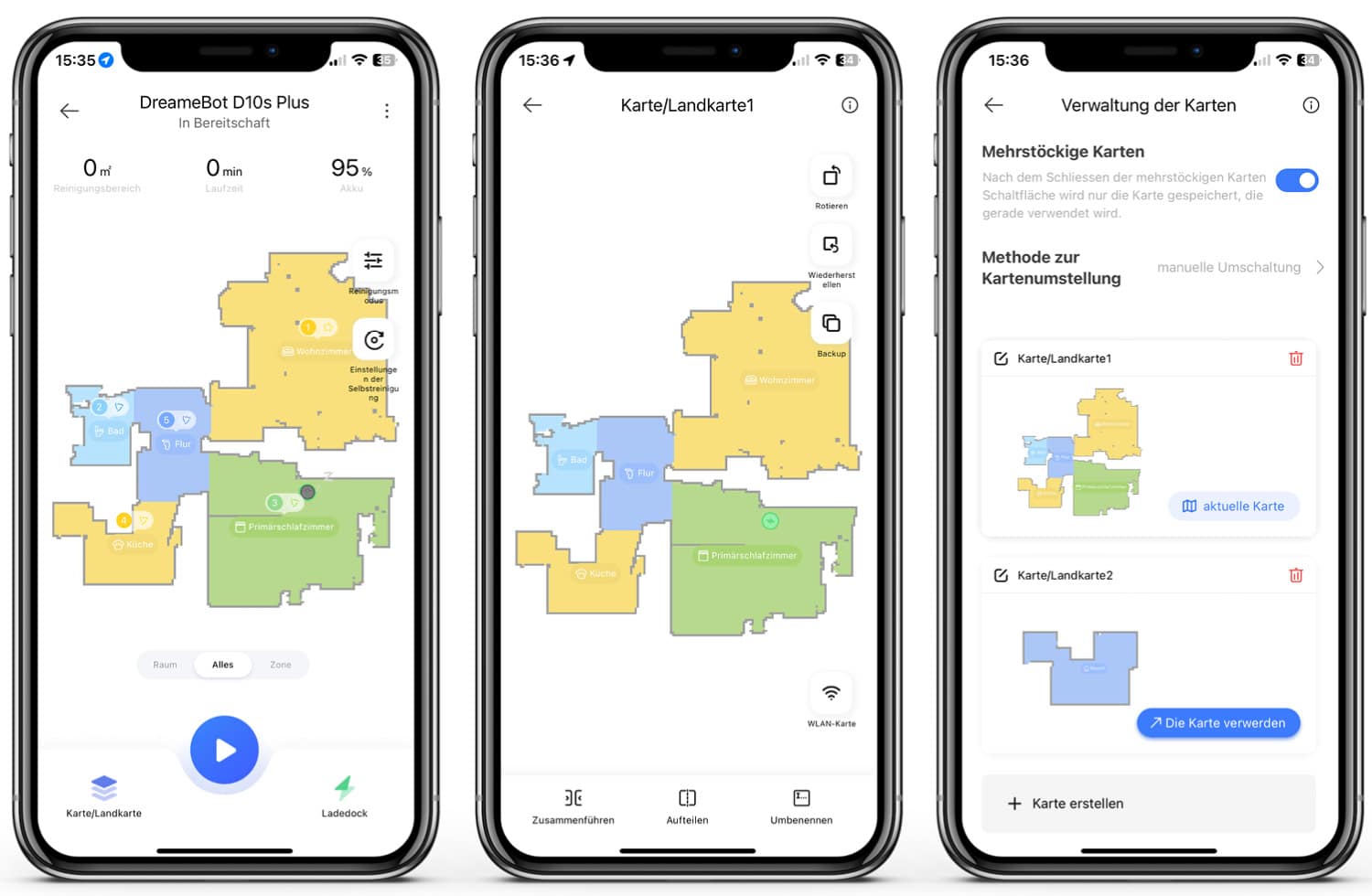Dreame D10s Plus - App - Karte