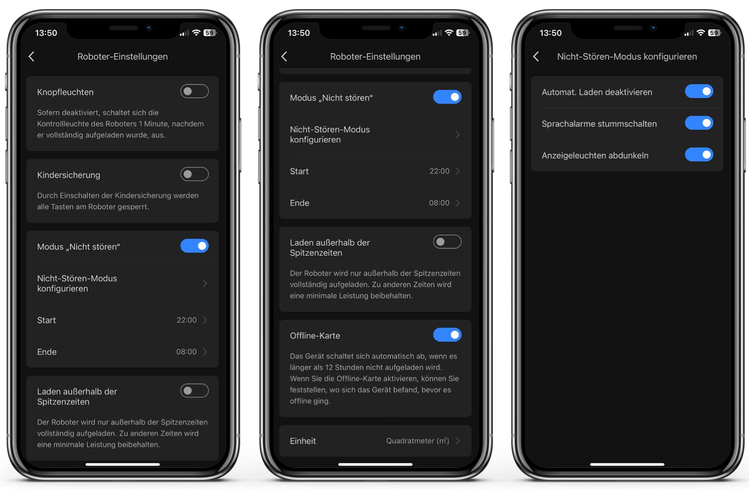 Roborock S8 App - Die Robotereinstellungen