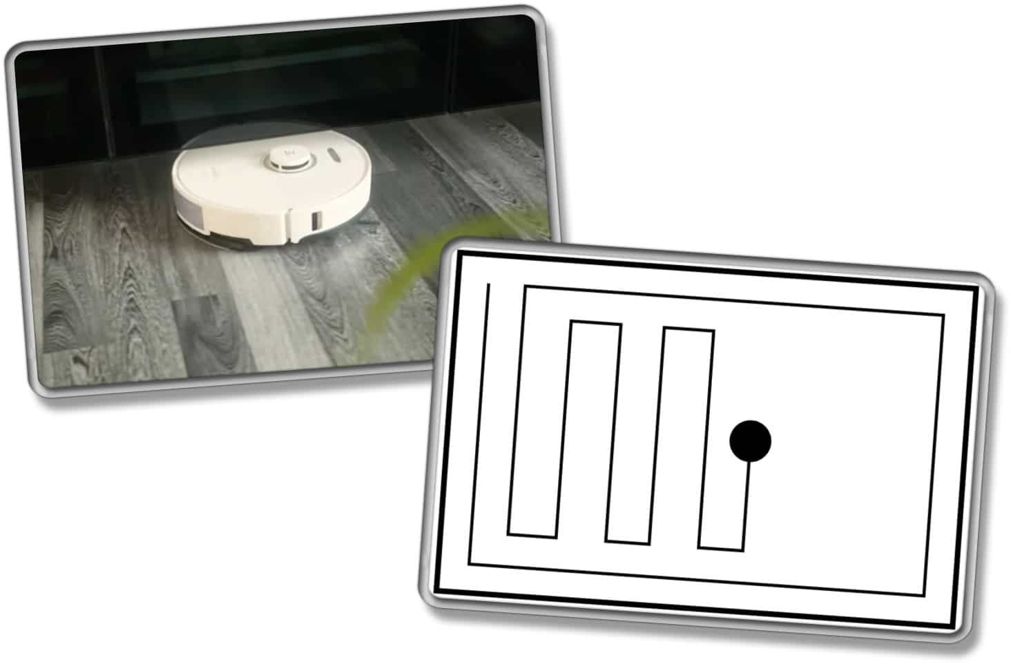 Auf dem Schaubild kann man erkennen, nach welchem Schema der Roborock S8 bei der Navigation vorgeht