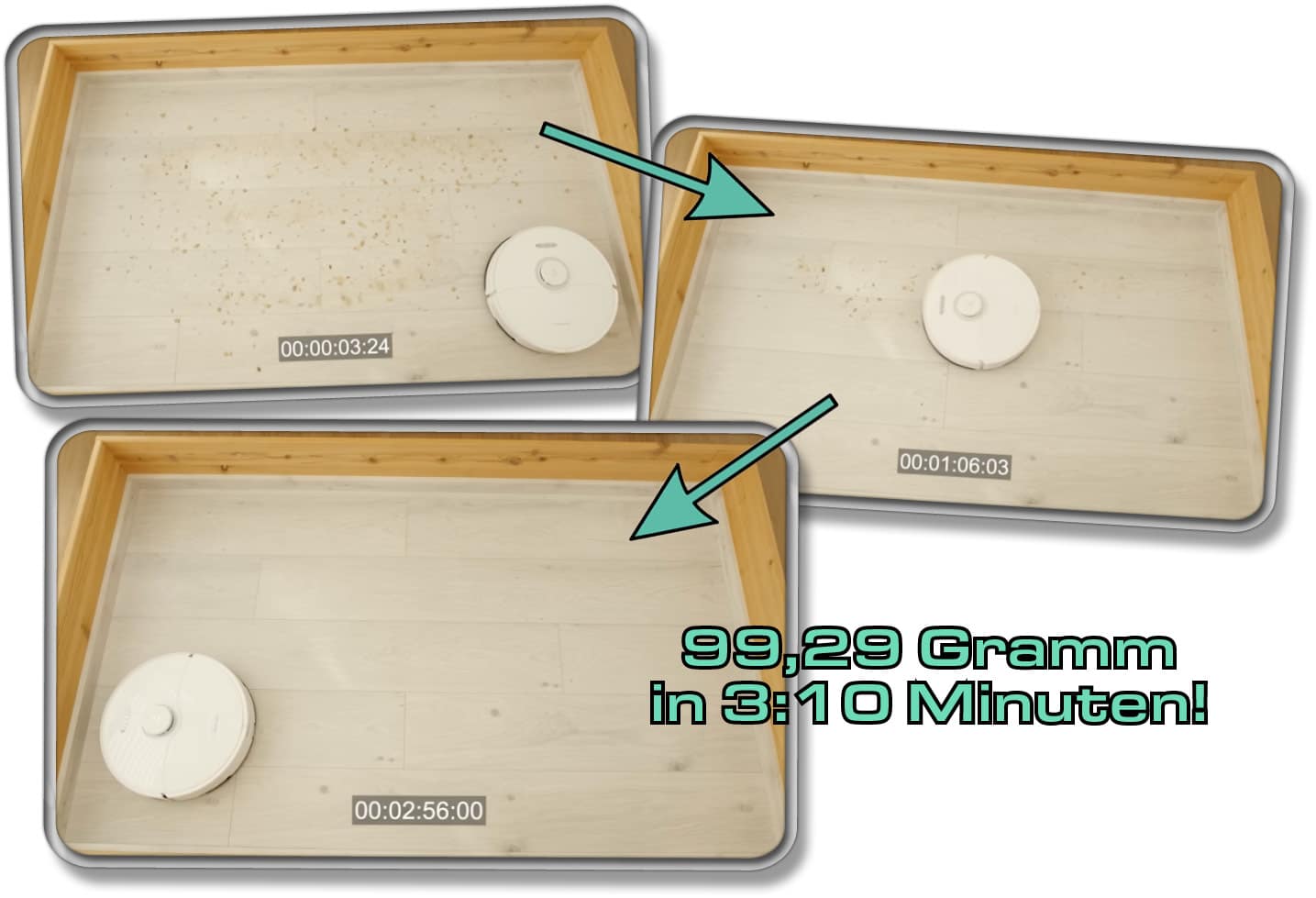 Roborock S8 Pro Ultra - Testergebnis Hartboden