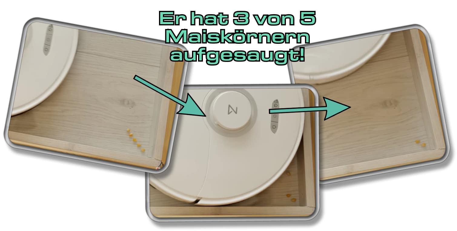 Roborock S8 Pro Ultra - Testergebnis Eckenreinigung