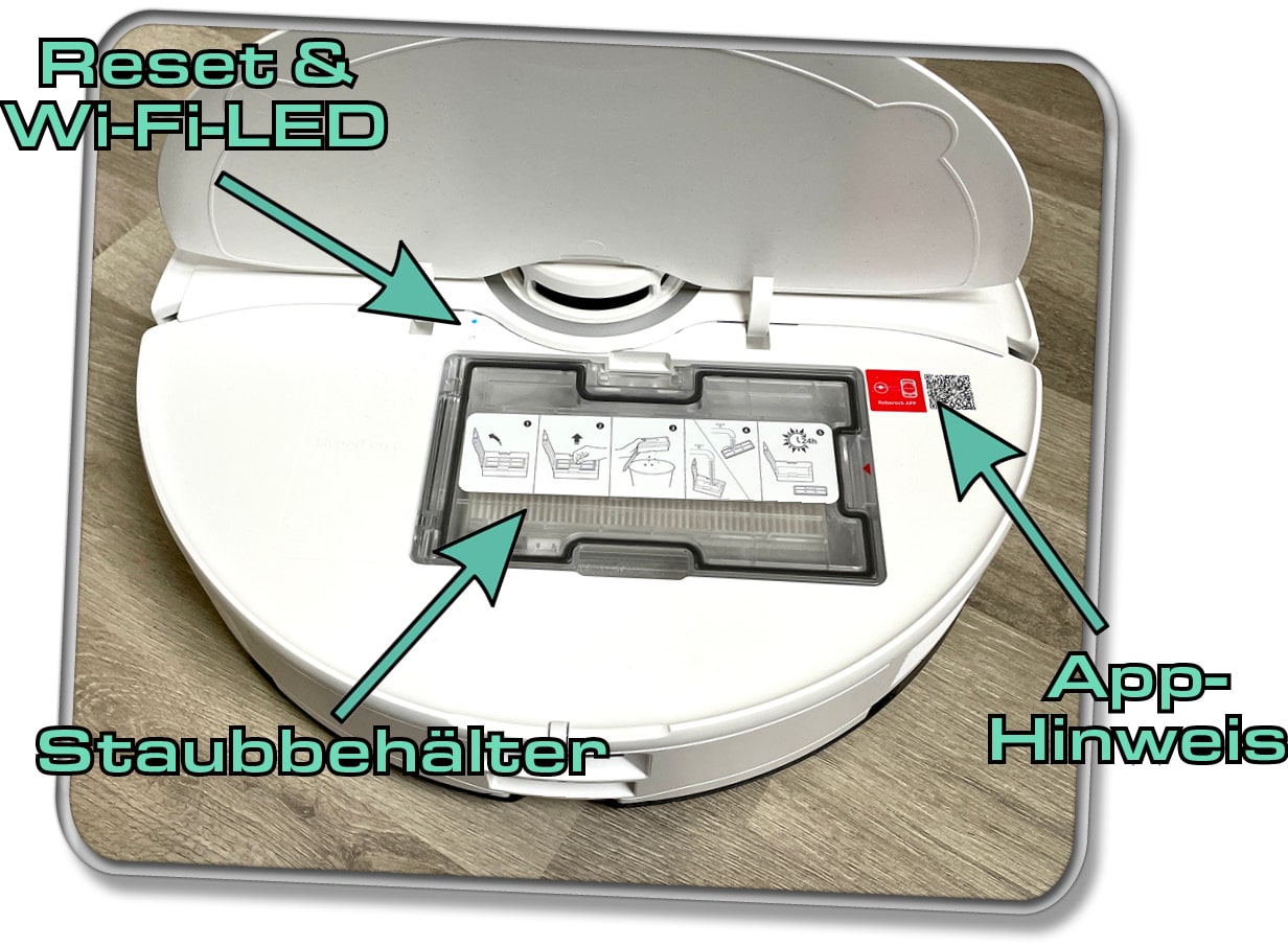 Roborock S8 Pro Ultra - Unter der Klappe