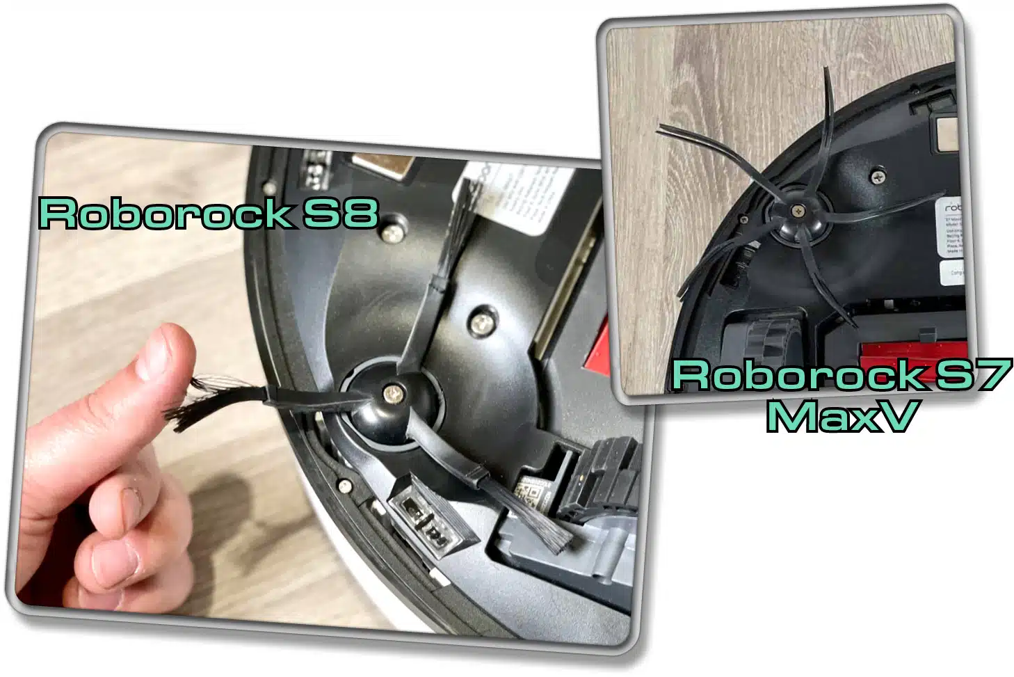 Roborock hat dem Roborock S8 wieder die alte Seitenbürste mit Borsten spendiert