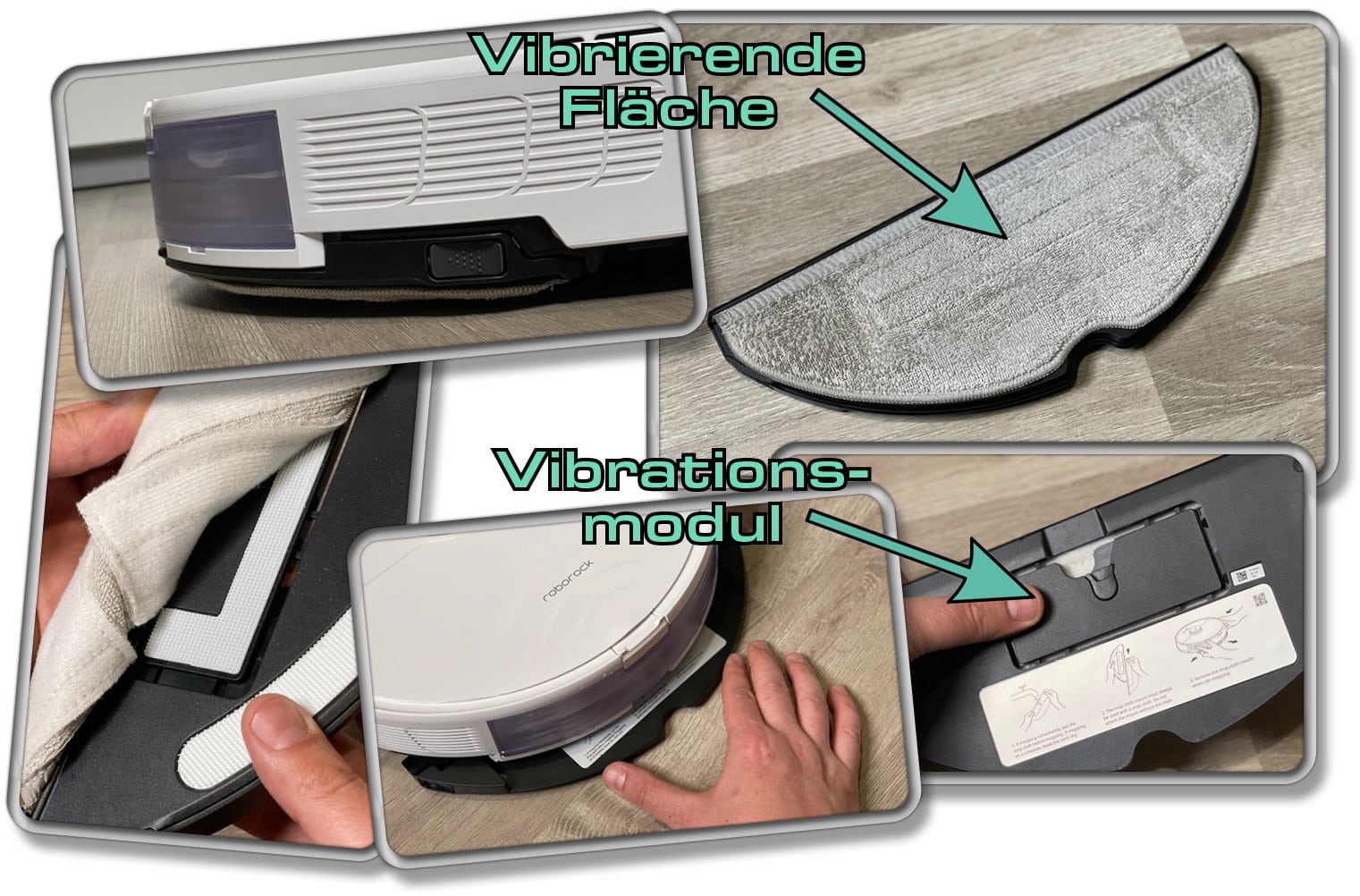 Die vibrierende Wischplatte des Roborock S8 lässt sich abnehmen