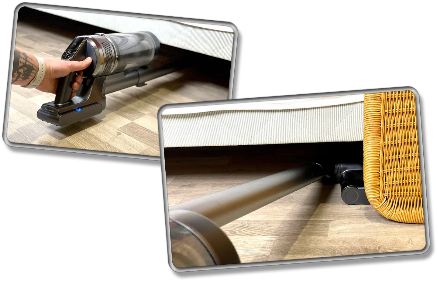 Das Gerät ist im Vorfeld so gut durchdacht, dass man damit tief unter Möbel kommt