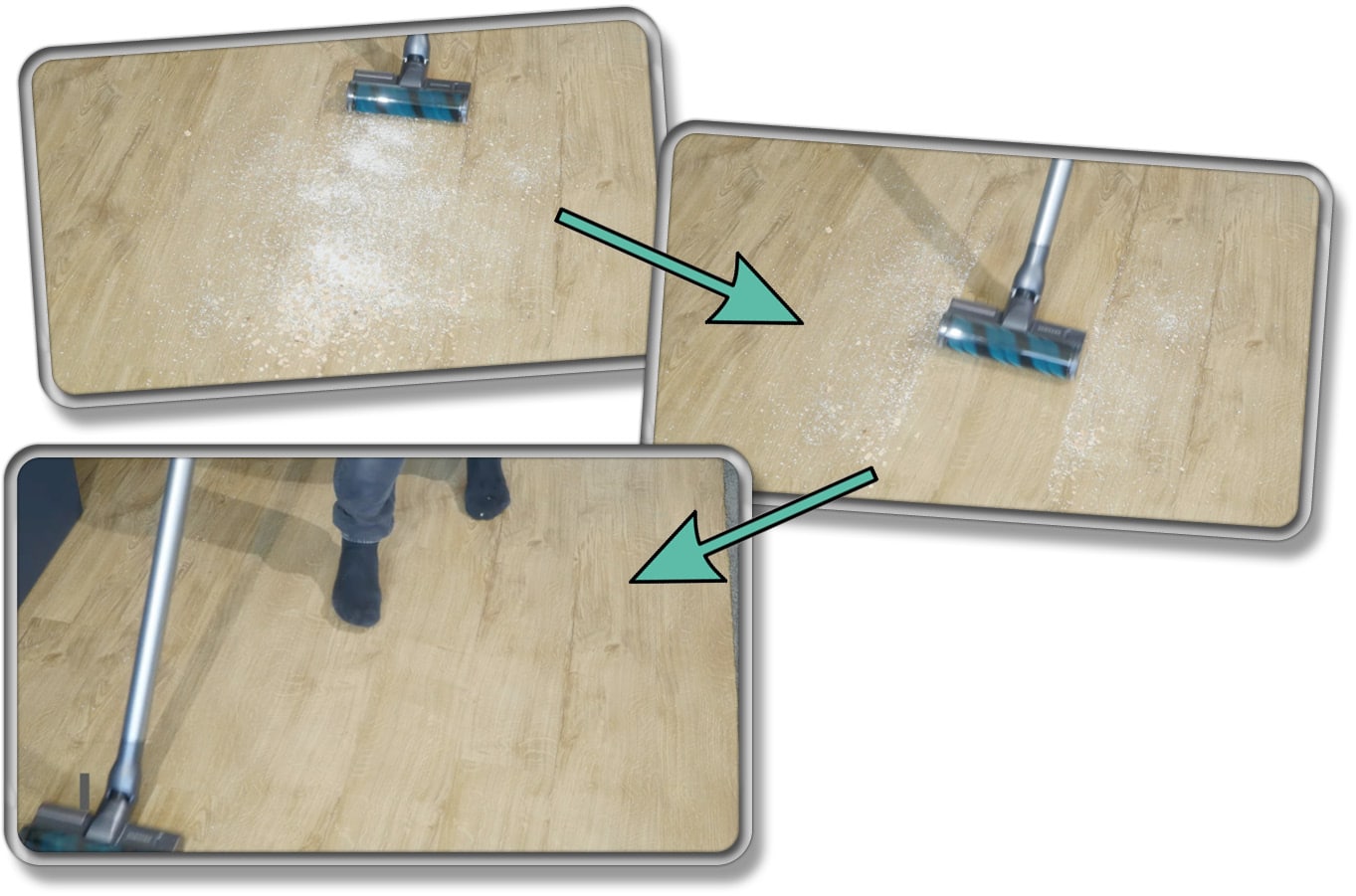 Samsung Jet 75 Complete - Unsere gemessene Saugleistung auf Hartboden. 