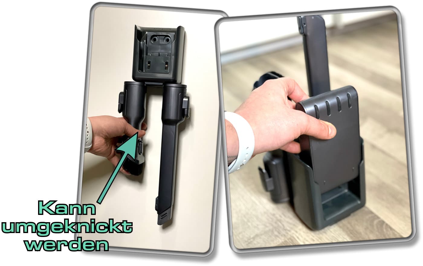 Die Ladestation kann entweder an die Wand geschraubt oder einfach aufgestellt werden