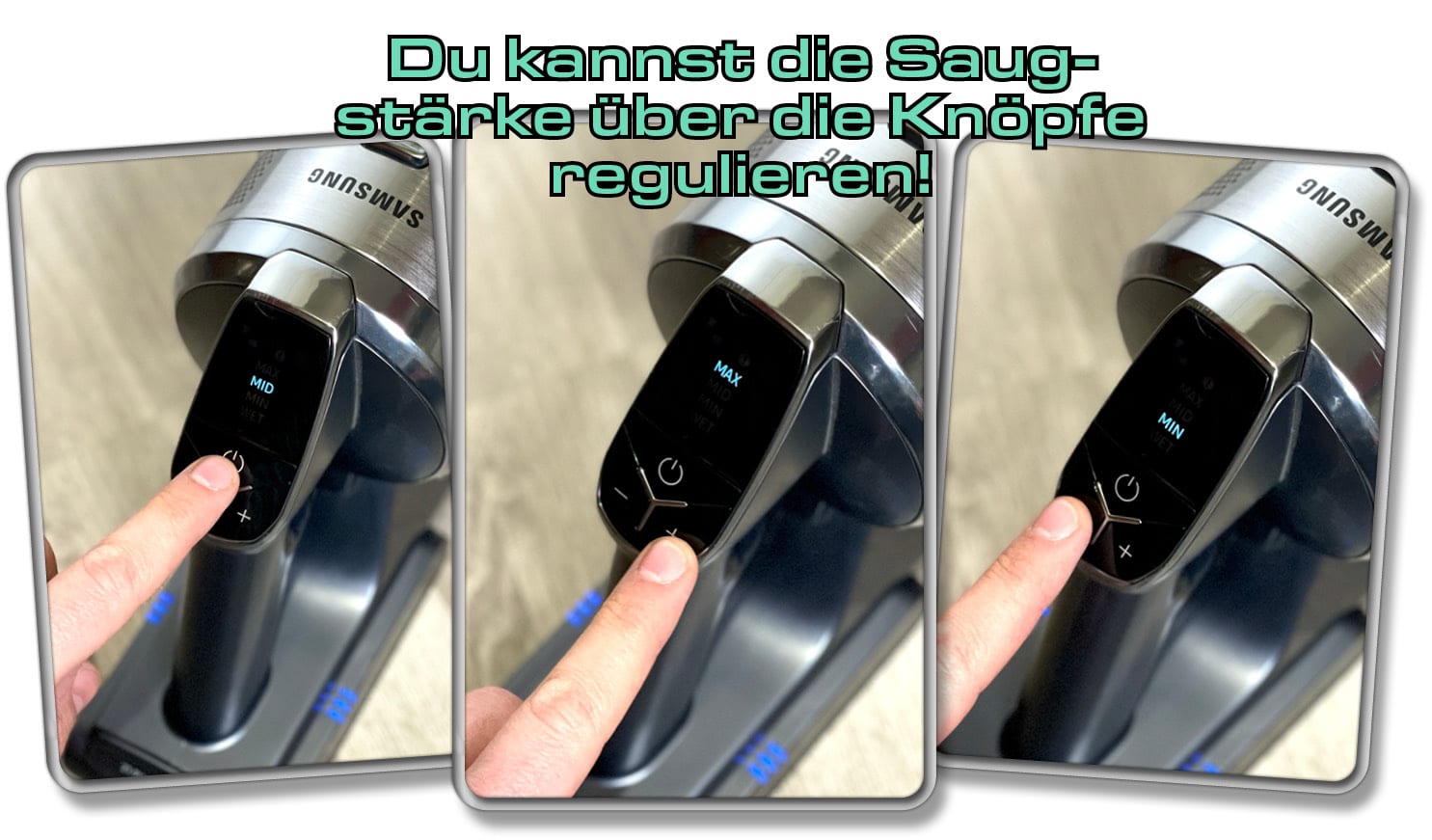 Das Display zeigt lediglich den angewendeten Modus an. 