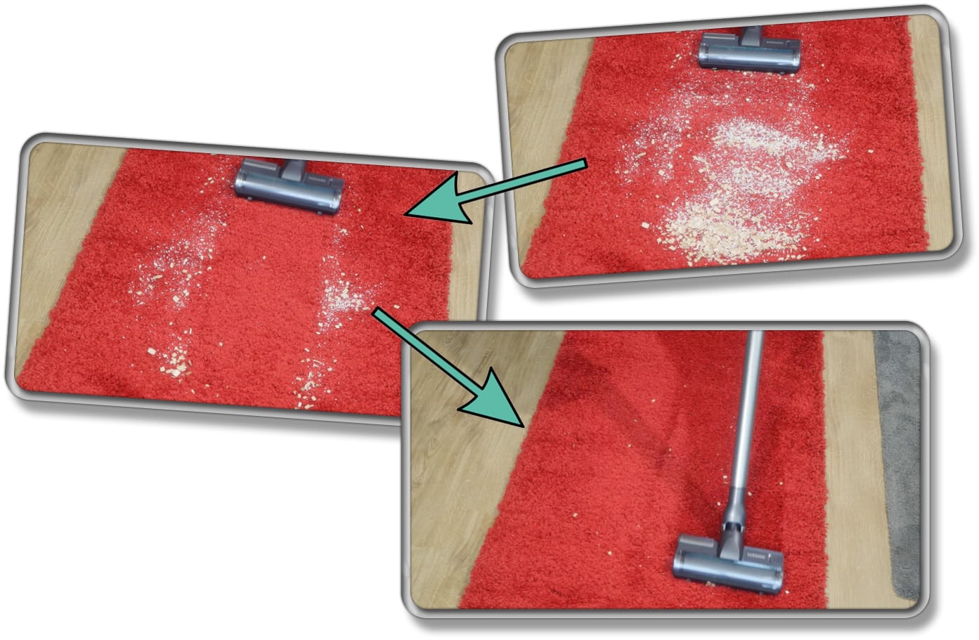 Samsung Jet 75 Complete - Unsere gemessene Saugleistung auf Teppichboden. 