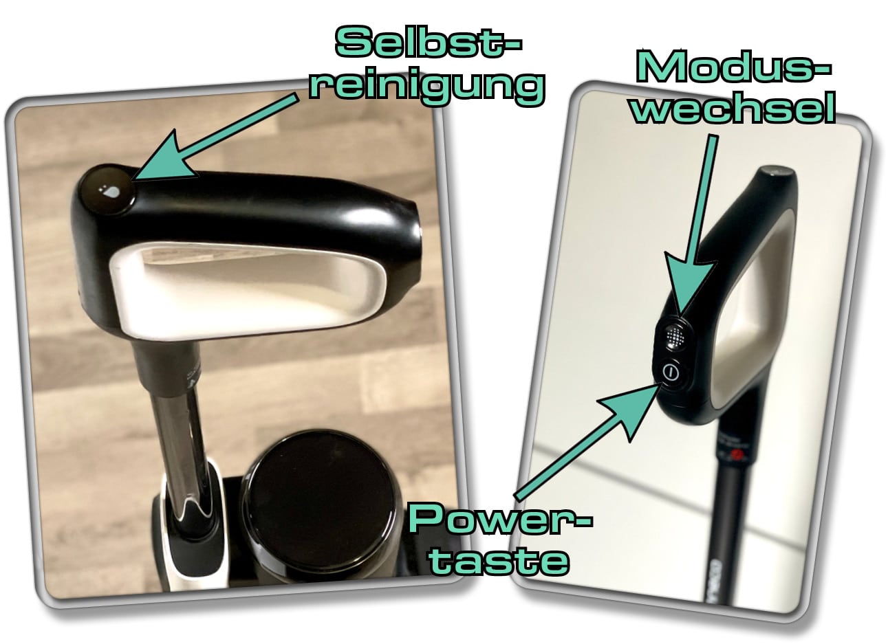Am Griff sind alle Steuermöglichkeiten vorhanden