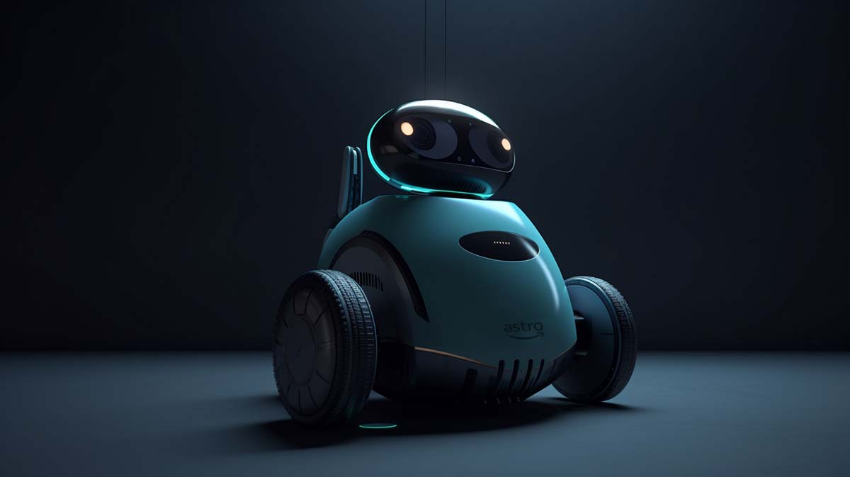 Ein Konzept eines Haushaltsroboters von Amazon.