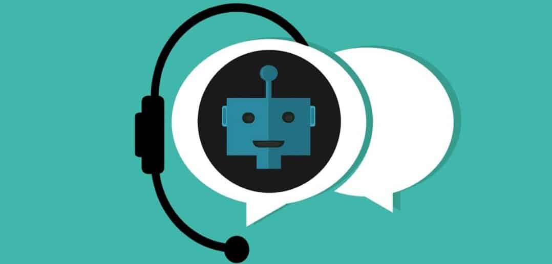 Eine Visualisierung eines Chatbots mit Headset.
