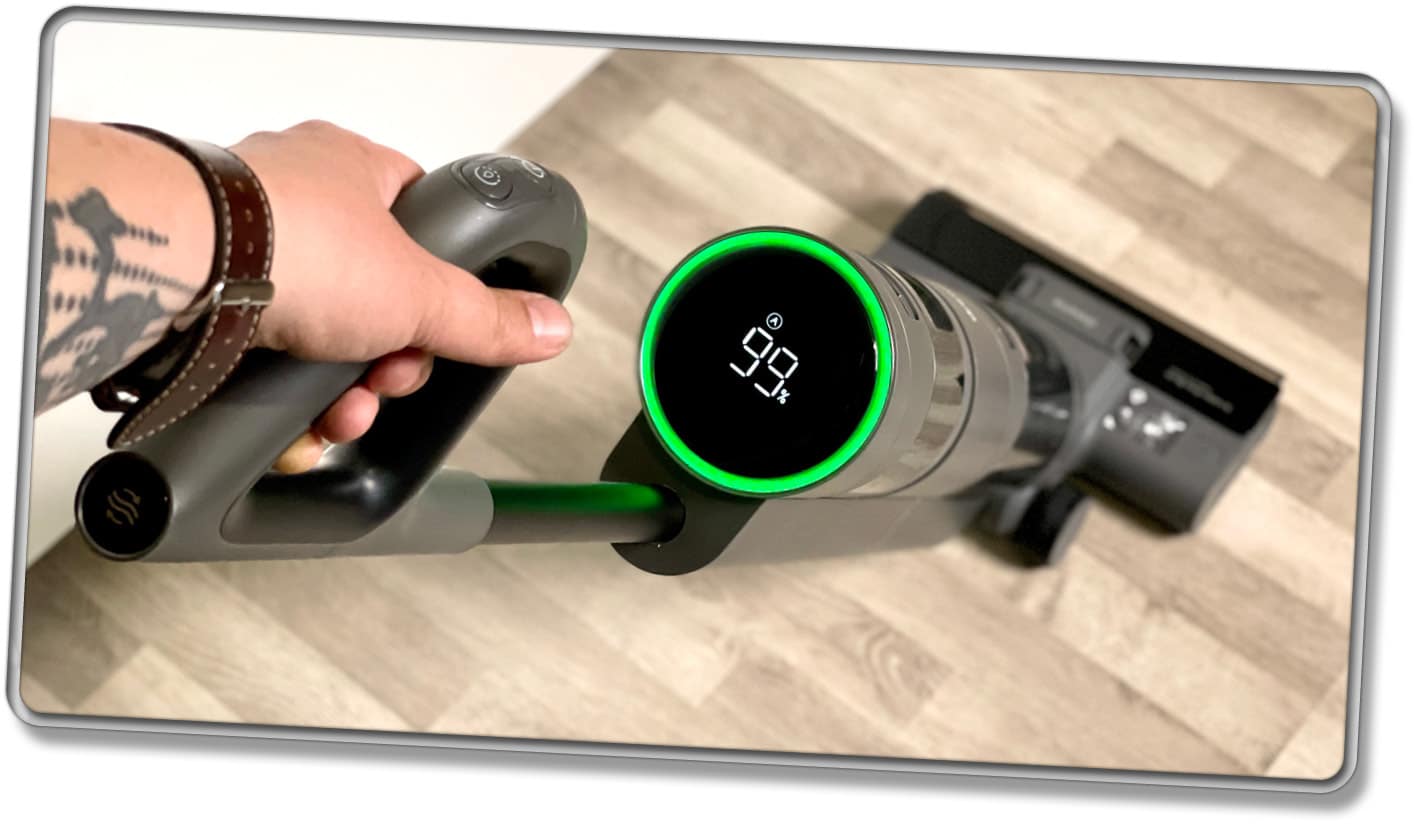 Der Dreame H12 ist nicht schwerer als andere Wischsauger und sein Akku hält lange genug durch. 