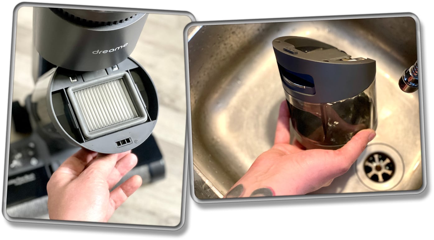 Dreame H12 - Tägliches Entleeren und Befüllen der Wassertanks ist notwendig. 