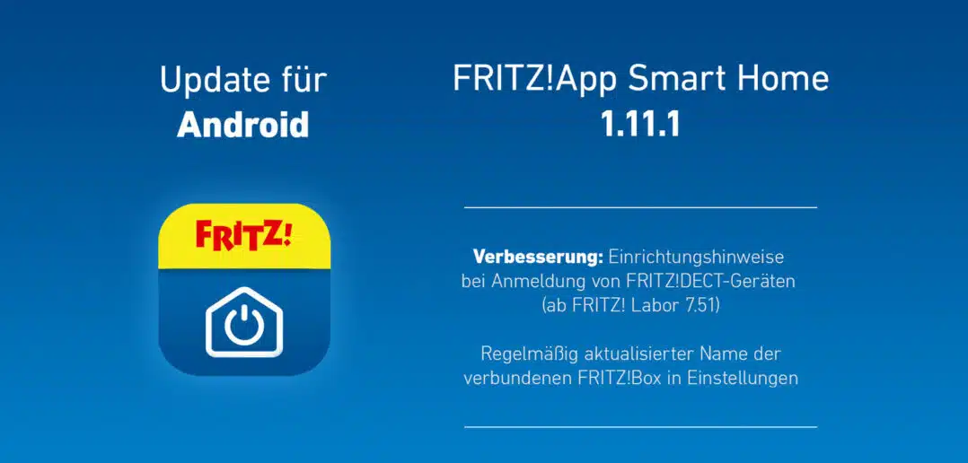 FRITZ!App Smart Home Update Version 1.11.1