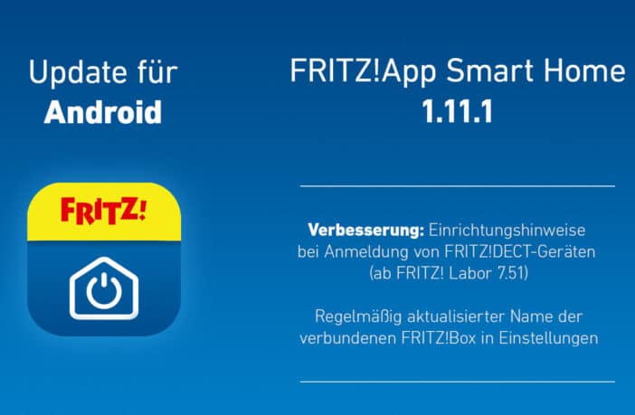 FRITZ!App Smart Home Update Version 1.11.1