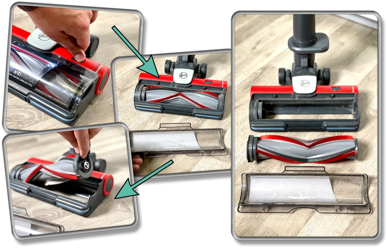 Hoover HF910H - Bürste ausbauen