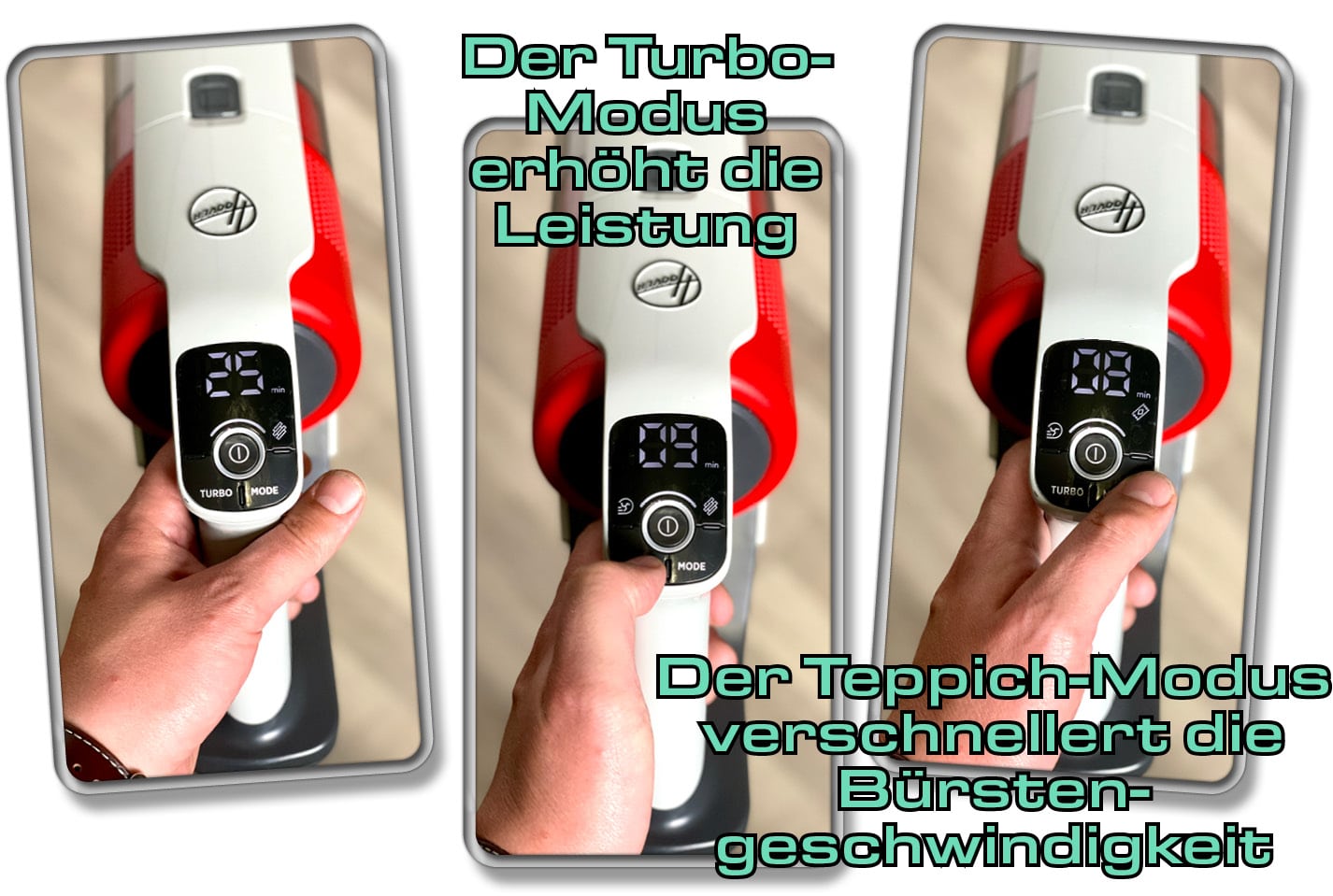 Hoover HF910H - Display und Modis