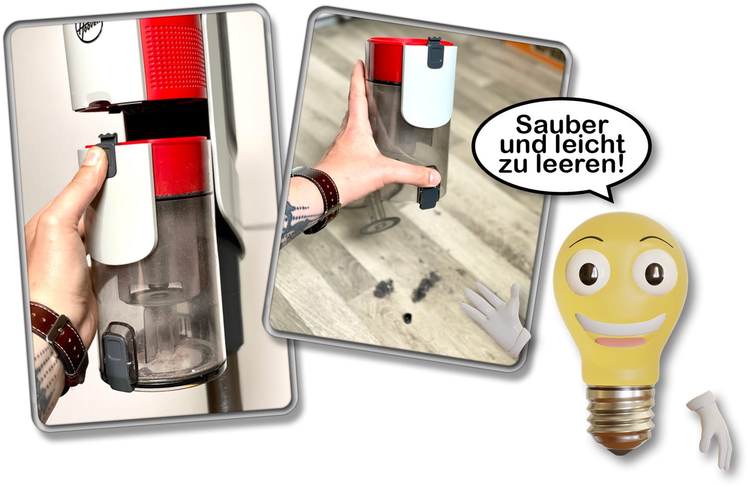 Hoover HF910H - Staubtank entleeren