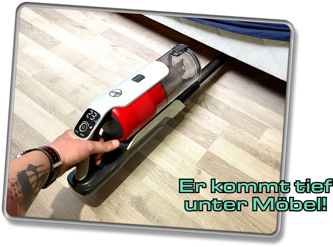 Hoover HF910H - Unter Möbel reinigen