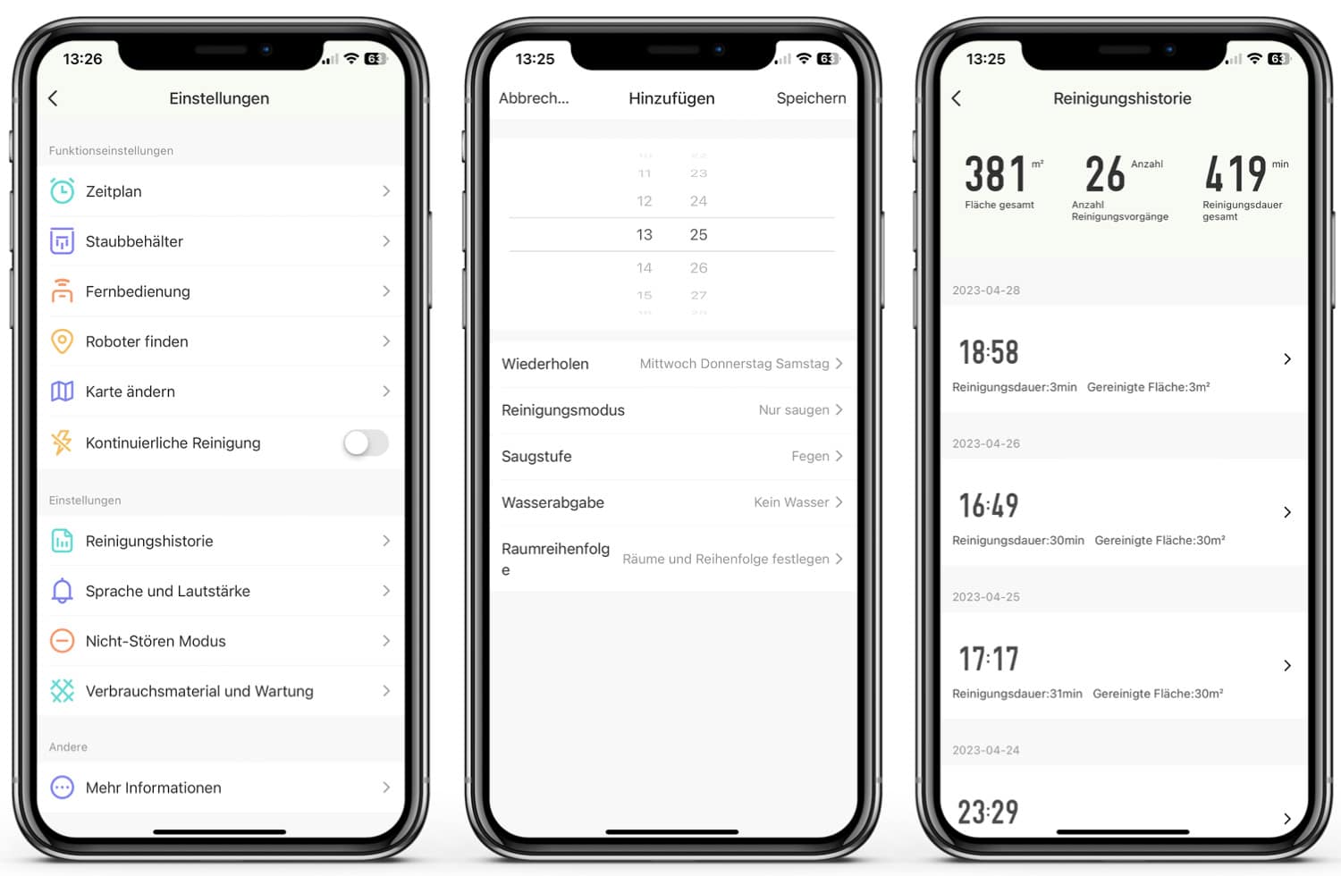 MEDION X50 SW - App - Weitere Einstellungen