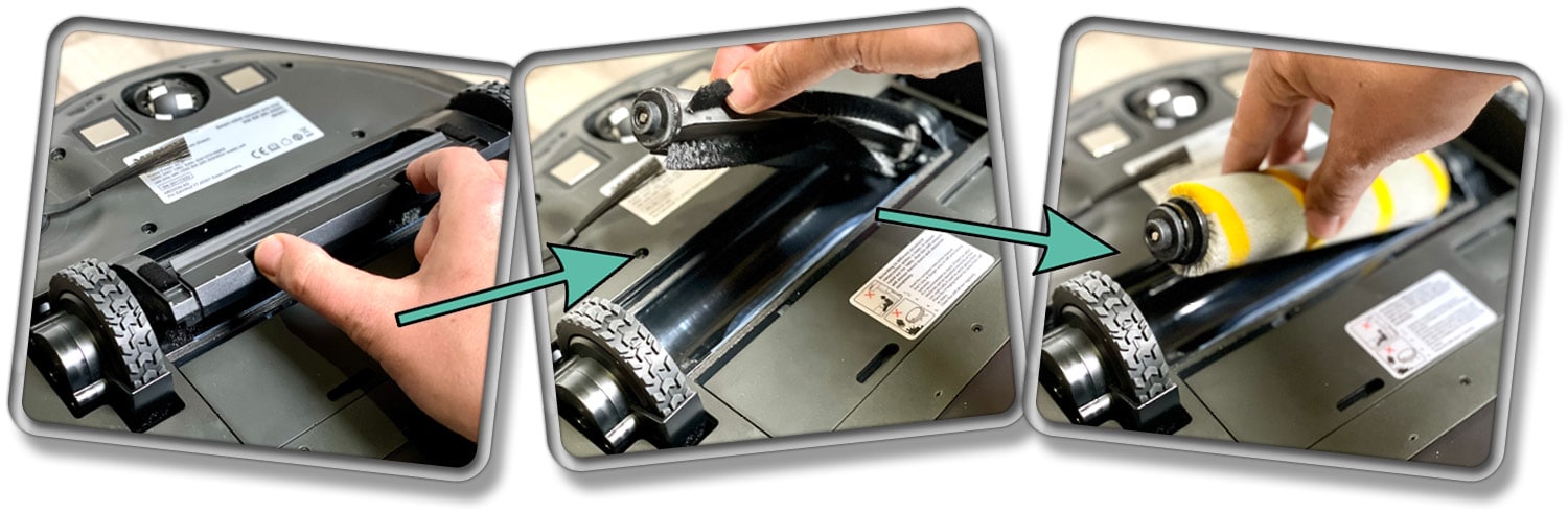 Im Lieferumfang befinden sich drei verschiedene Bodenbürsten. 