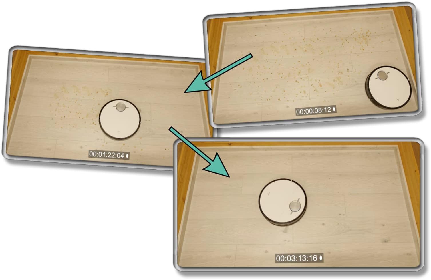 Medion X50 SW - Unsere gemessene Saugleistung auf Hartboden