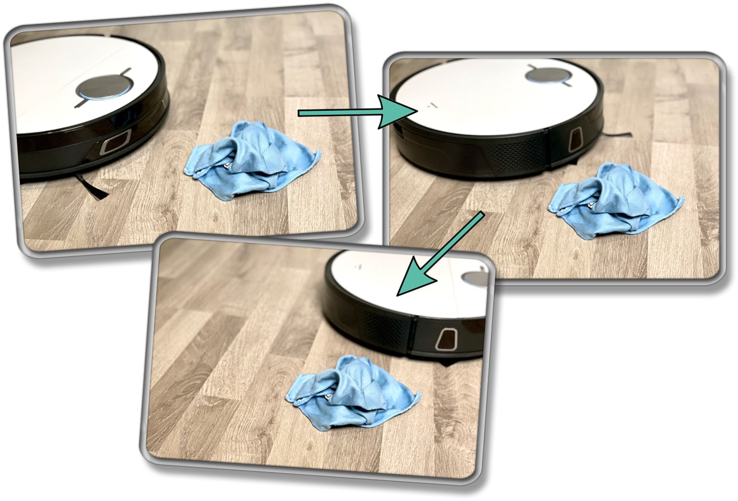 Die Obstacle Avoidance des MEDION X50 SW erkennt viele herumliegende Objekte, die nicht zu klein sind. 