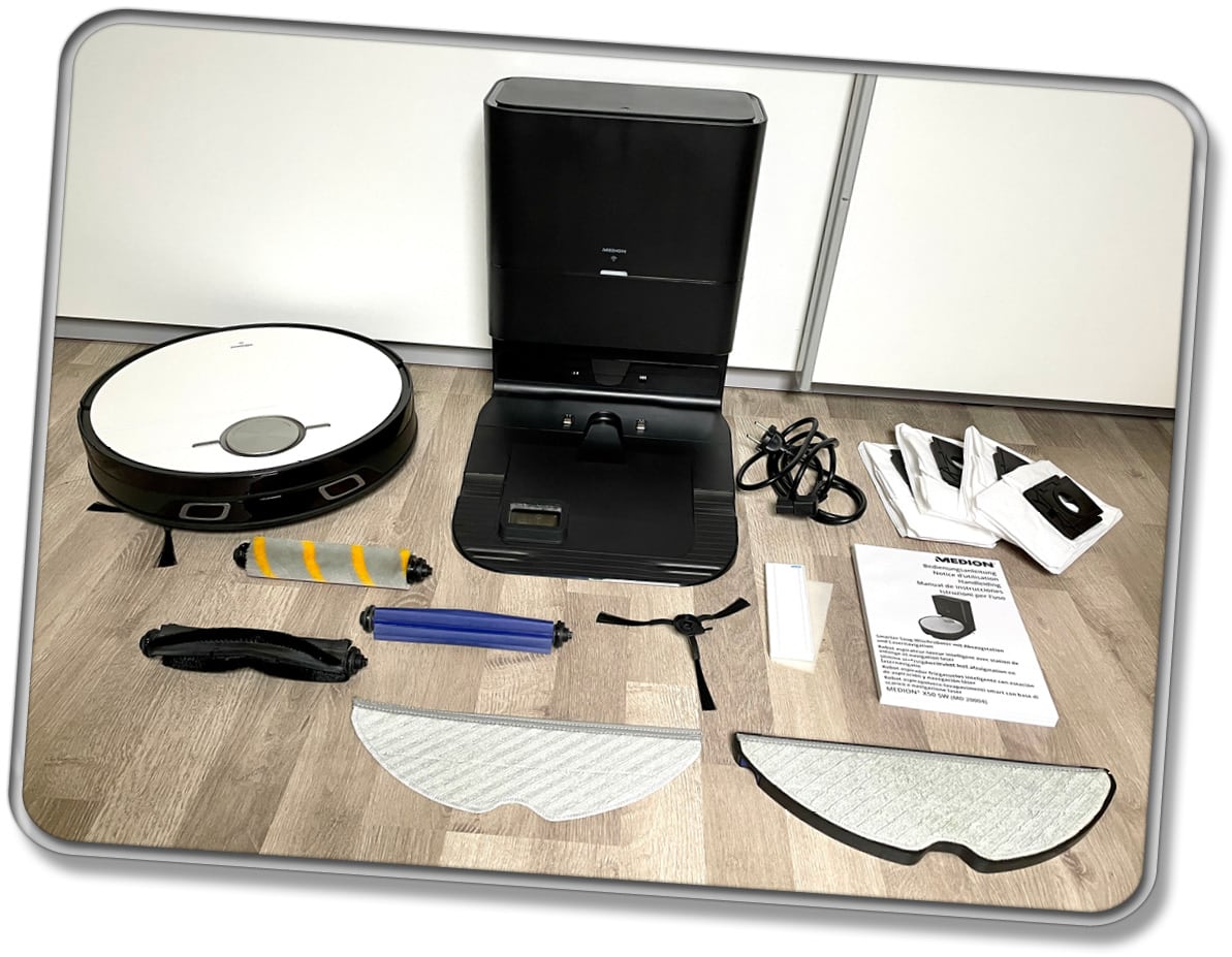 Das befindet sich alles im Lieferumfang des MEDION X50 SW 