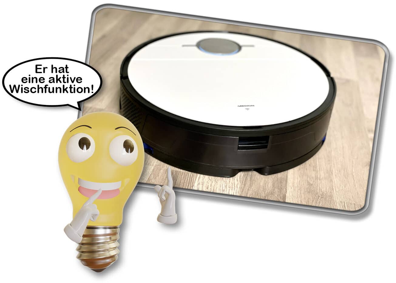 Der MEDION X50 SW verfügt über eine aktive Wischfunktion. 