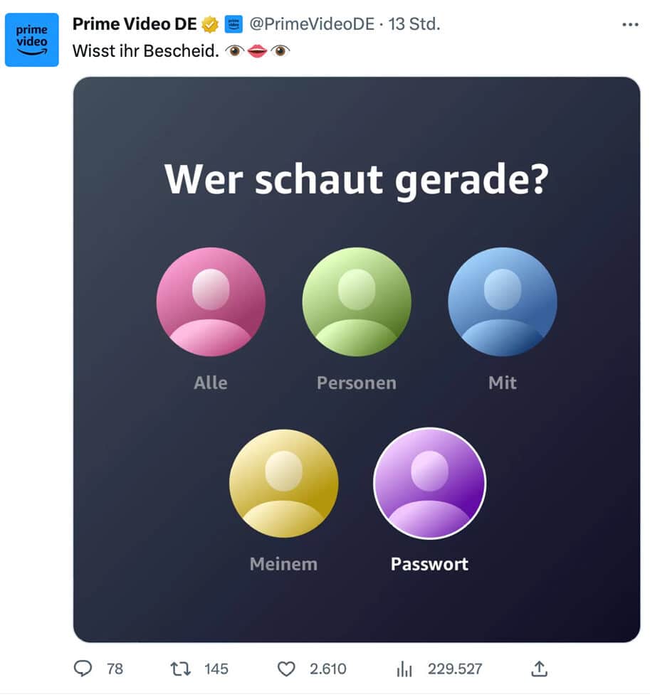 Prime Video erteilt Netflix eine Lektion über Twitter