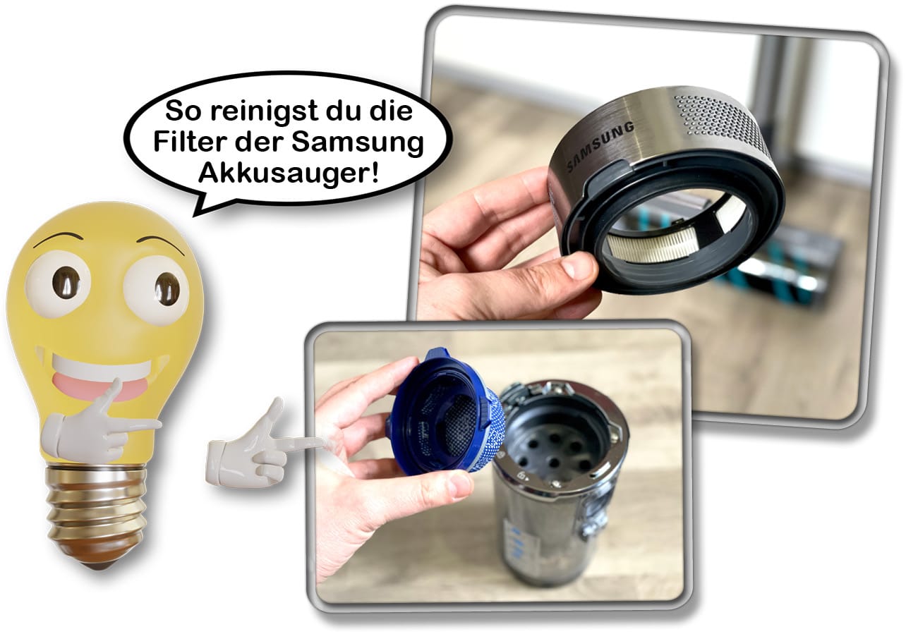 So reinigst du den Samsung Akkusauger Filter