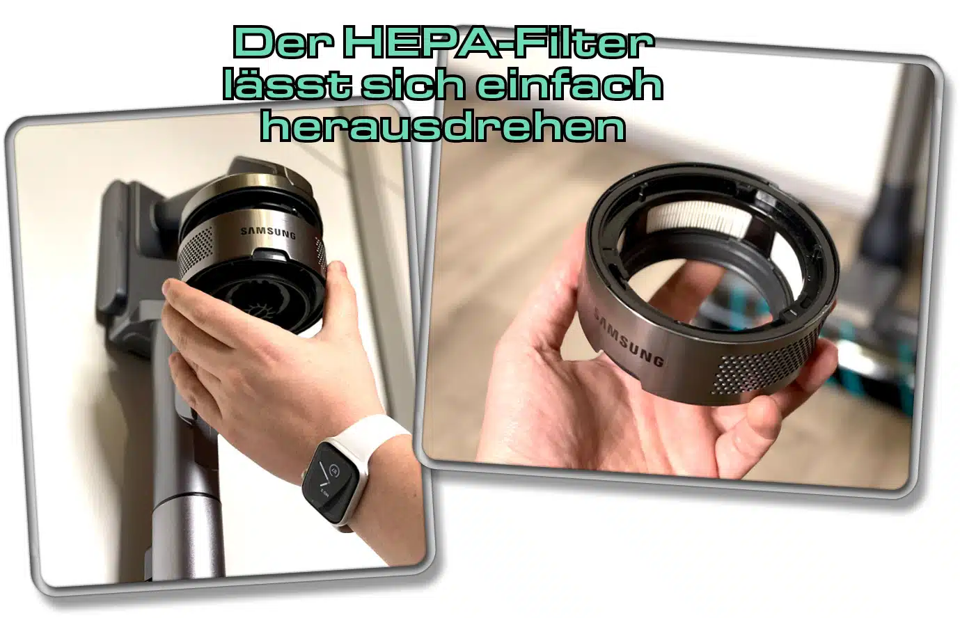 Samsung Akkusauger HEPA-Filter reinigen