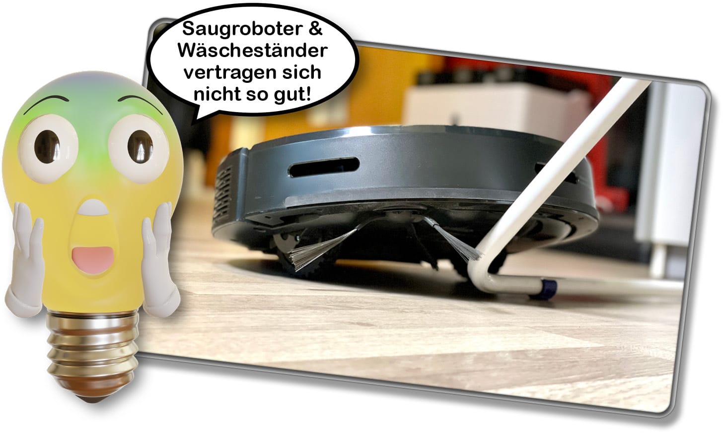 Das Problem mit dem Wäscheständer und dem Saugroboter