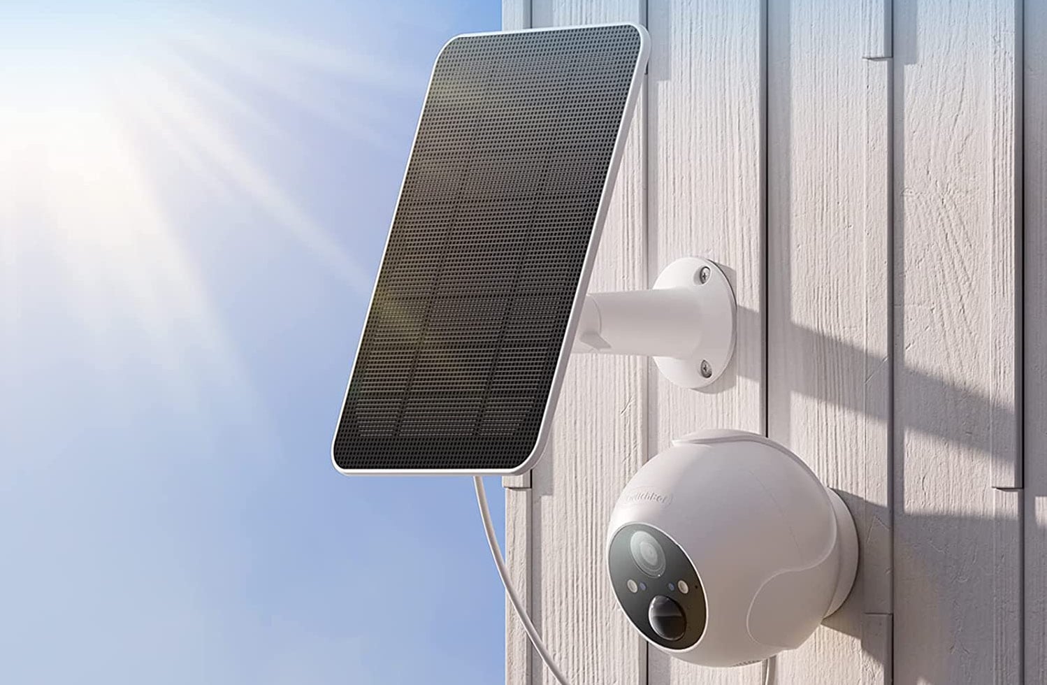 Das SwitchBot Solarmodul für die Outdoor-Kamera