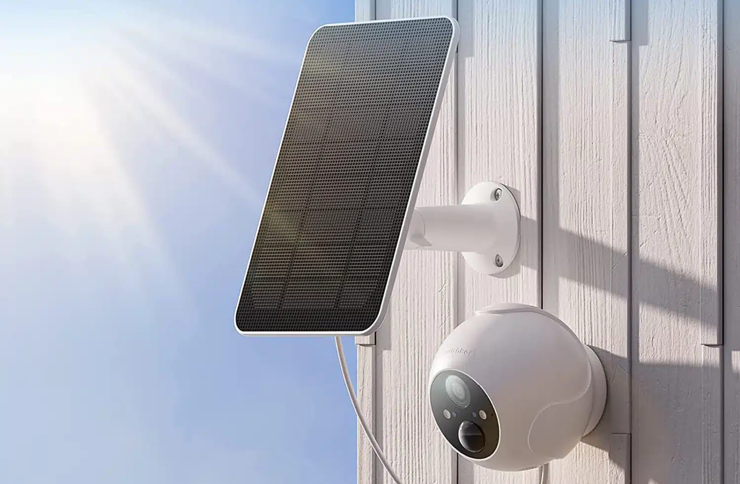 Das SwitchBot Solarmodul für die Outdoor-Kamera