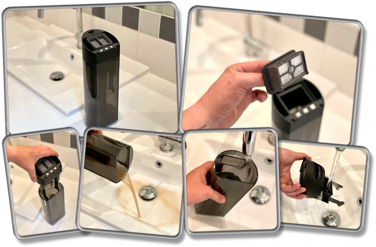 Nach jeder Reinigung sollte der Abwassertank entleert und gereinigt werden, um unangenehme Gerüche zu vermeiden