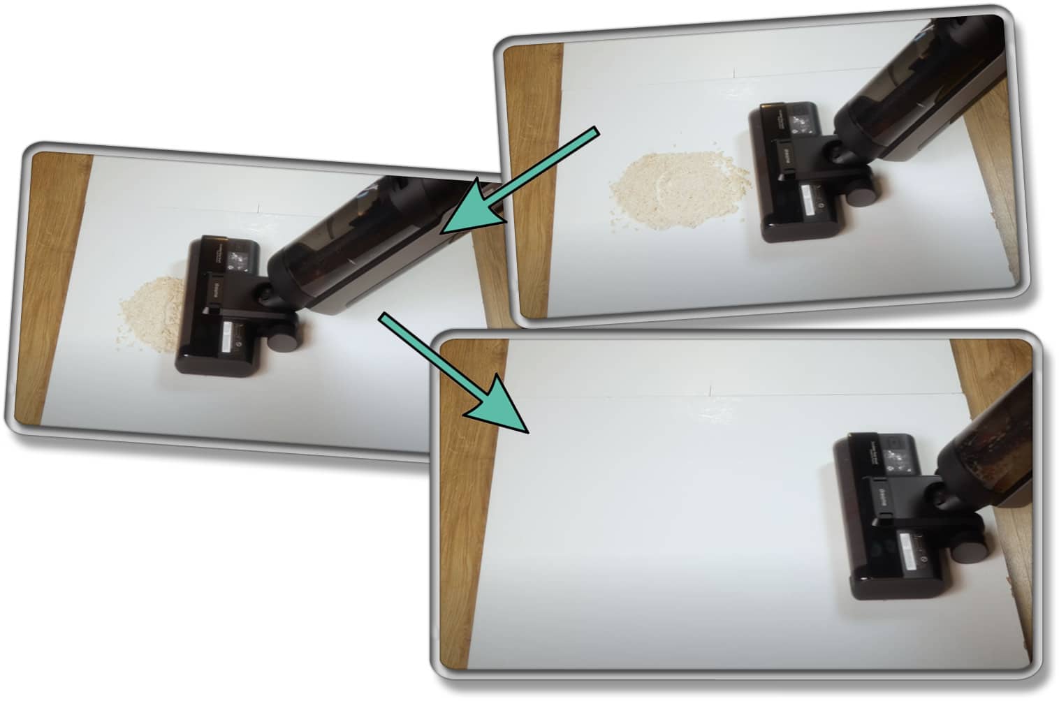 Im Test hat der Dreame M12 den Haferflocken-Milchmix mit nur einer Überfahrt aufgenommen