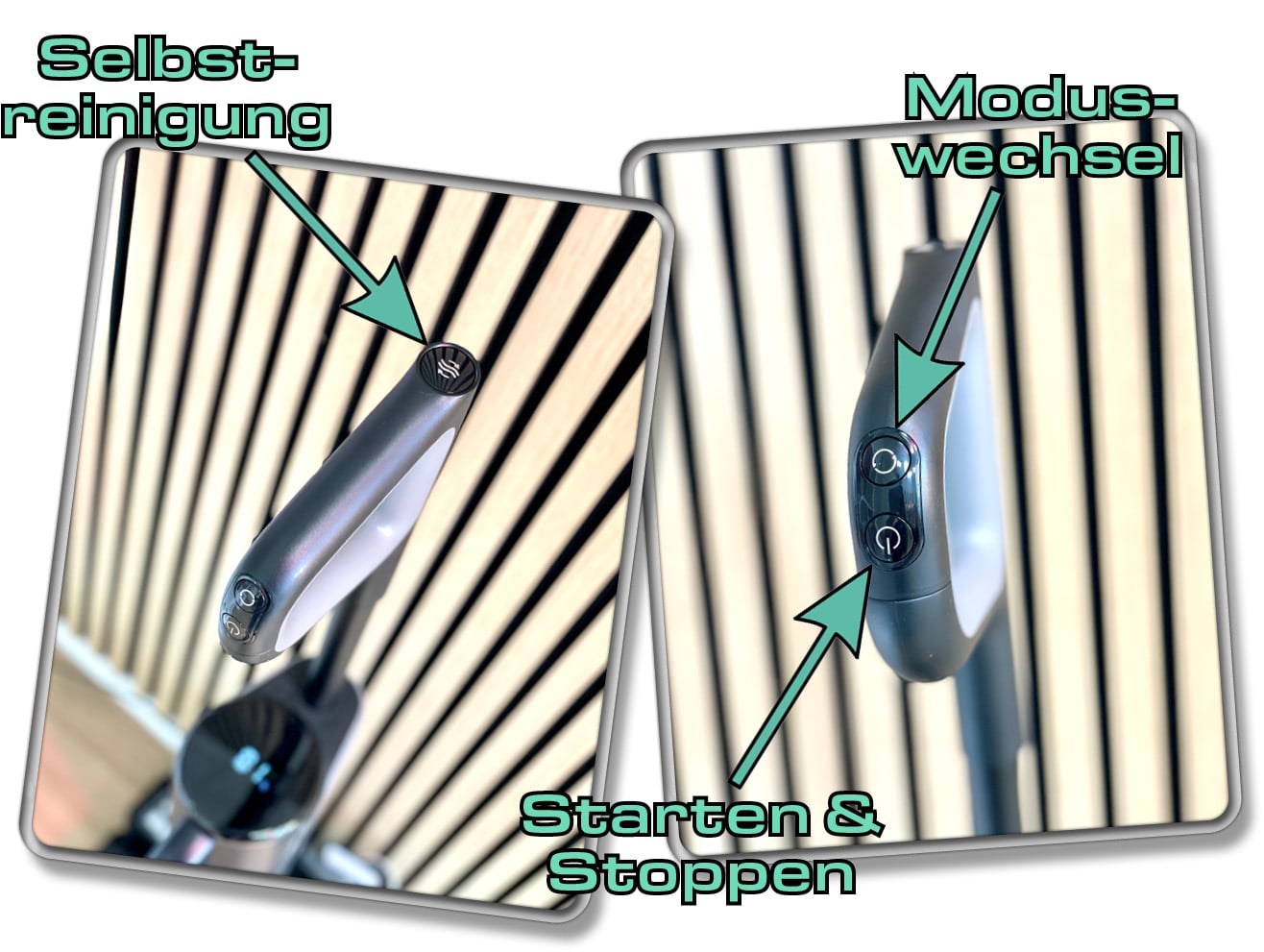 Durch die Bedienelemente am Griff wird der Dreame M12 gesteuert